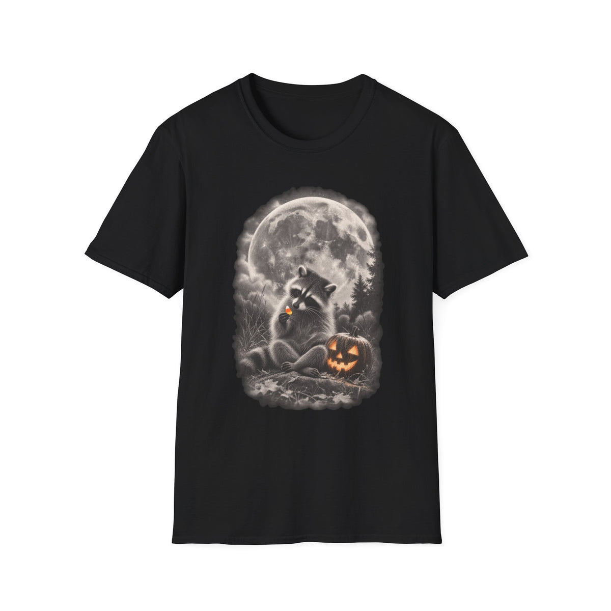 Moonlight Candy Corn Raccoon Tee
