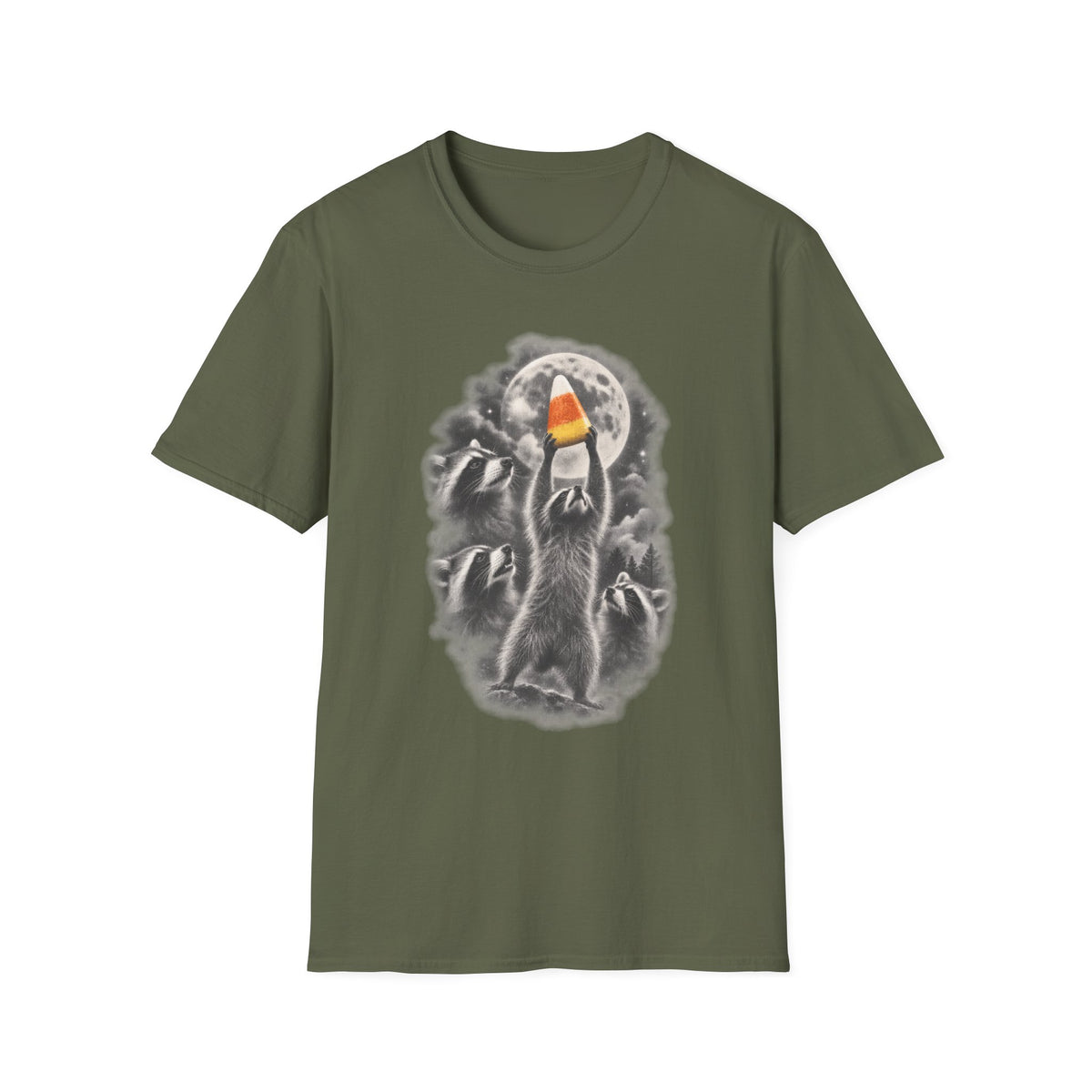Candy Corn Raccoons Tee